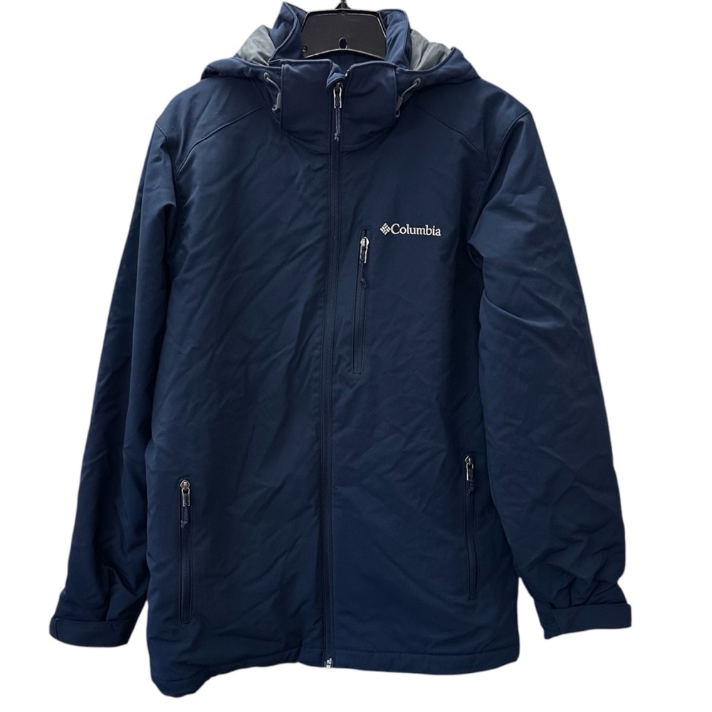 Columbia Gate Racer Softshell Jacket Navy Zip Front Men’s Size Small - Picture 1 of 5